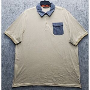 Sean John Polo Shirt Mens 3XL Multi Short Sleeve Side Slit Chest Pocket Popover